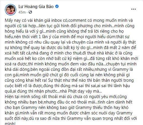 gia bảo, thanh hiền, ly hôn, vợ cũ, tái hợp, bé grammy