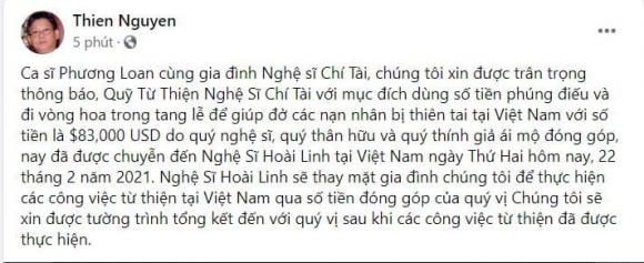 Chí Tài, cố nghệ sĩ Chí Tài, qua đời, NSƯT Hoài Linh