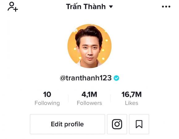 Trấn Thành, Trấn Thành Town, tiktok, instagram nghệ sĩ, ông hoàng MXH Việt, 