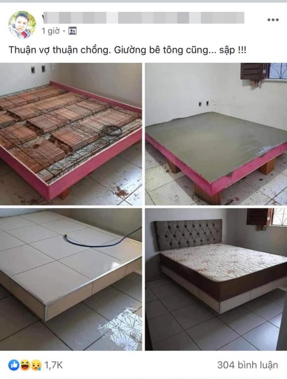 giường bê tông, thiết kế giường bê tông, giường