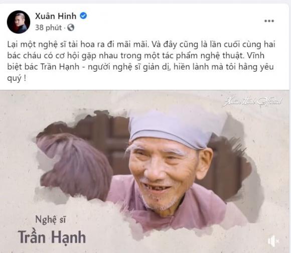 NSND Trần Hạnh, NSND Trần Hạnh qua đời, sao Việt