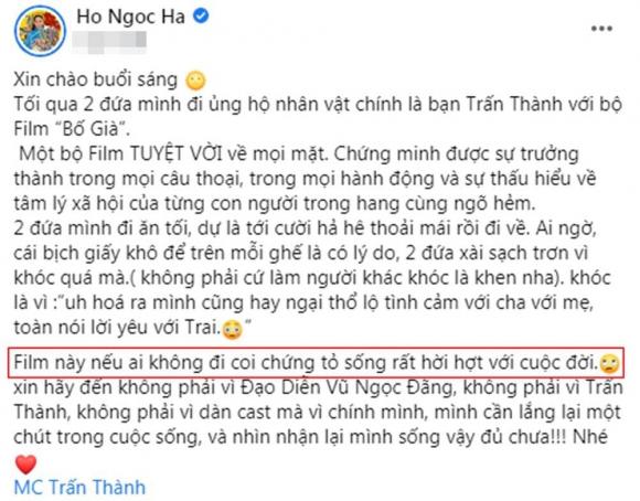 Trấn Thành, Bố Già, Hồ Ngọc Hà, Sao Việt, 