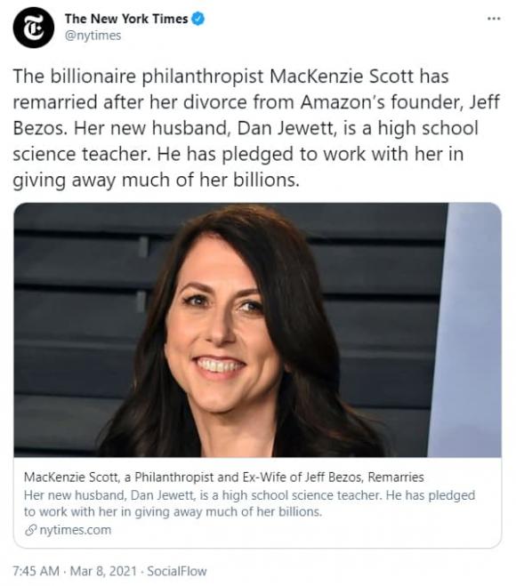 MacKenzie, tỉ phú, MacKenzie Scott
