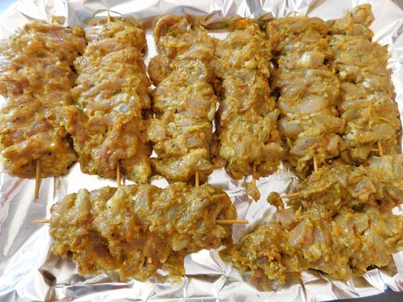 gà xiên nướng kiểu Thái, gà nướng, món ăn ngon từ gà