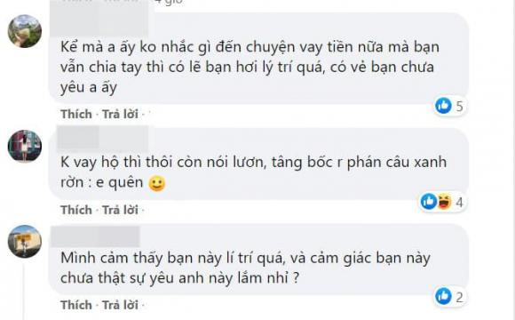 cho bạn trai vay tiền, vay tiền người yêu, lan tiền tỉ