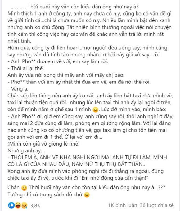 mồi chài đồng nghiệp, giở vờ say, tán đồng nghiệp