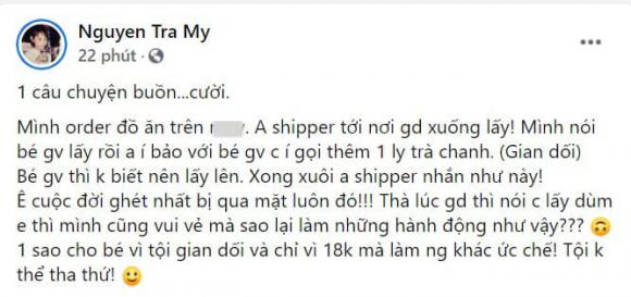 Trà My idol, shipper, đặt đồ ăn qua mạng