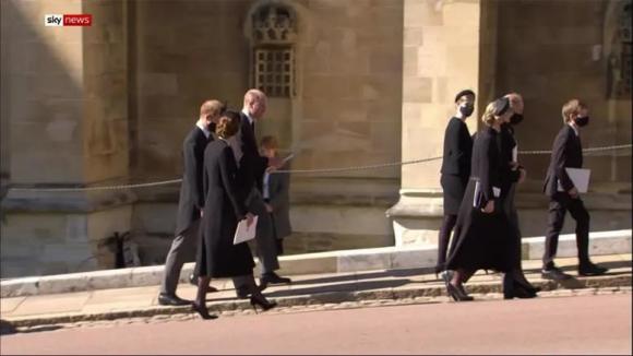 Tang lễ của Hoàng thân Philip, hoàng gia anh, Hoàng tử William và Hoàng tử Harry