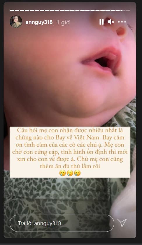 An Nguy, An Nguy sinh con, sao Việt