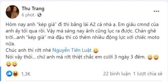Tiến Luật, Thu Trang, sao Việt
