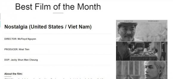 Con trai NSND Hồng Vân, Khôi Nguyên thắng giải đạo diễn tại Mỹ, con trai NSND Hồng Vân thắng giải đạo diễn, Đạo diễn phim ngắn đầu tay xuất sắc nhất, sao Việt, phim Việt
