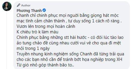 Ca sĩ Phương Thanh, chị Chanh, phật tử, triết lý sống, đạo Phật, sao Việt, 