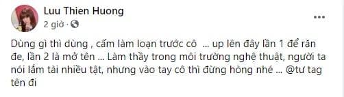 Lưu Thiên Hương, học trò, nọc trò hỗn láo, tệ nạn xã hội, sao Việt