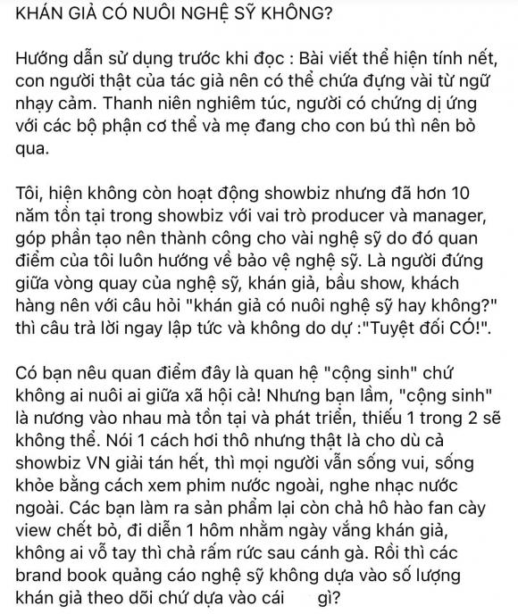 Thu Trang, Tiến Luật, đạo diễn, khán giả không nuôi nghệ sĩ, sao Việt