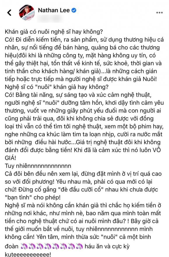 Lâm Khánh Chi, Sao Việt, Khán giả nuôi nghệ sĩ 