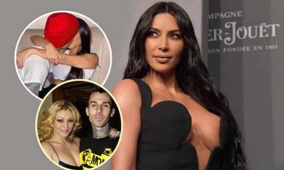 Kim Kardashian, Kourtney Kardashian và Travis Barker, sao âu mỹ