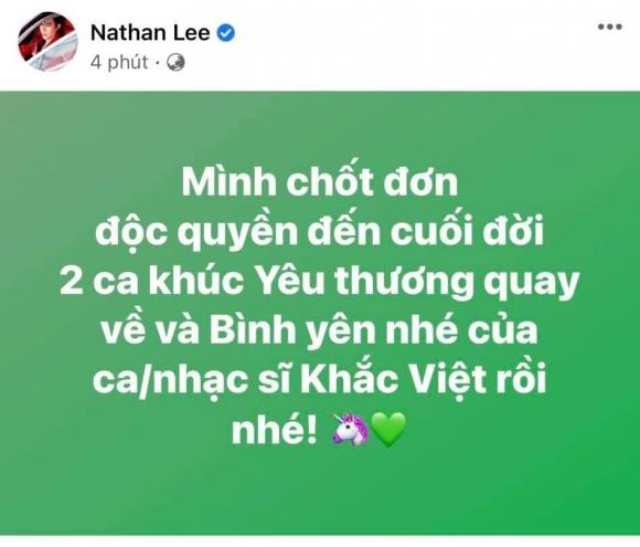 nam ca sĩ nathan lee,Ca sĩ Nathan Lee, nhạc sĩ Khắc Việt, sao Việt