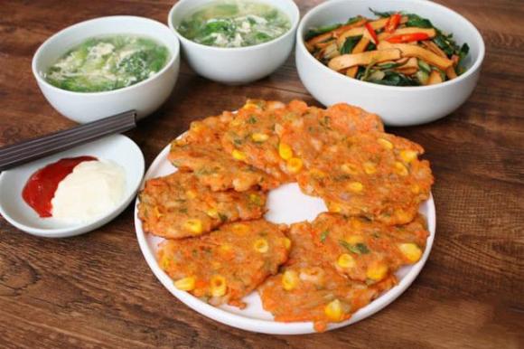 bánh ngô, bánh ngô chiên giòn, làm bánh ngô chiên, bánh ngô mùa hè