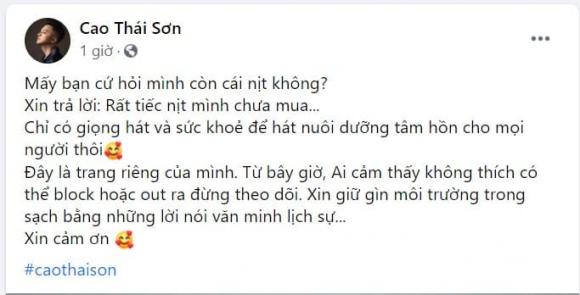 Cao Thái Sơn, ca sĩ Cao Thái Sơn, sao Việt
