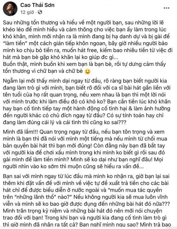 ca sĩ cao thái sơn,nam ca sĩ cao thái sơn, nhạc sĩ Nguyễn Văn chung, sao Việt