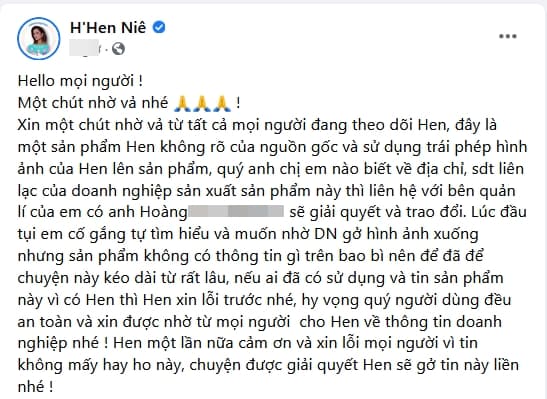 H'Hen Niê, lợi dụng quảng cáo, quảng cáo thuốc chữa sinh lý nam, sao Việt