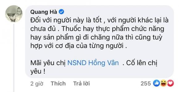 NSND Hồng Vân, ca sĩ Quang Hà, sao Việt