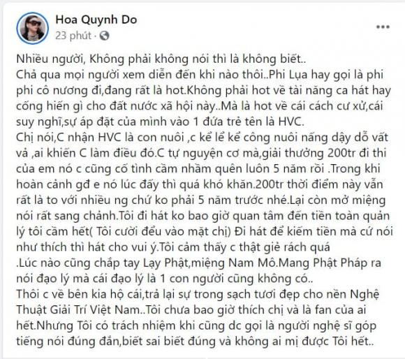 Quỳnh Hoa, Phi Nhung, Hồ Văn Cường