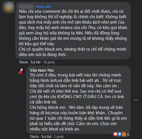 Nam Thư, Võ Lê Thành Vinh, con trai NSƯT Hoài Linh, bình luận, sao Việt, 