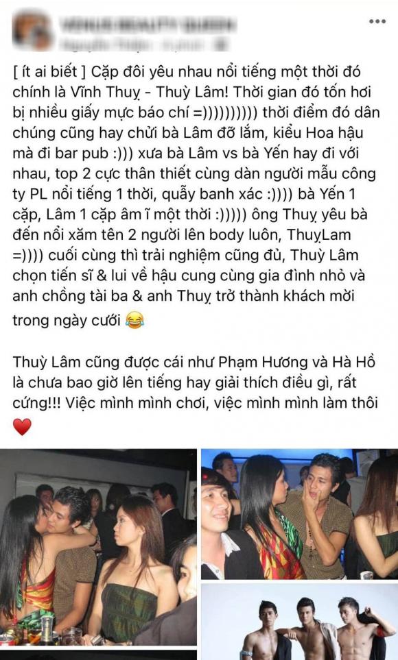 hoa hậu Thùy Lâm, siêu mẫu Vĩnh Thụy, sao Việt