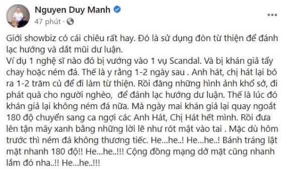 Duy Mạnh, ca sĩ Duy Mạnh, sao Việt