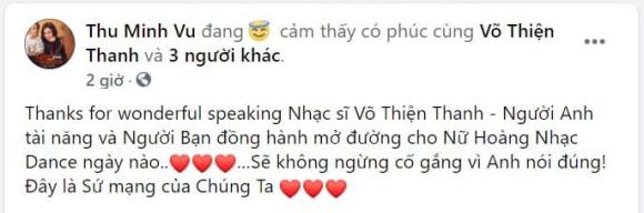 Thu Minh, ca sĩ Thu Minh, sao Việt, Võ Thiện Thanh