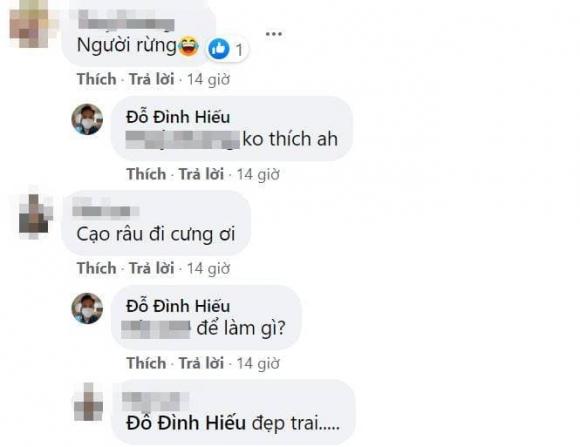 Đình Hiếu, Nam diễn viên, Sao Việt, Mọc râu ria