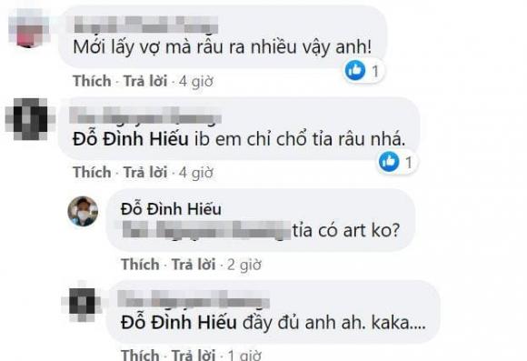 Đình Hiếu, Nam diễn viên, Sao Việt, Mọc râu ria