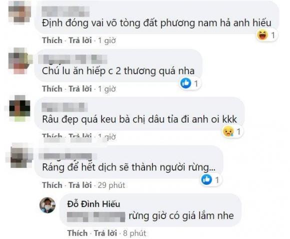 Đình Hiếu, Nam diễn viên, Sao Việt, Mọc râu ria