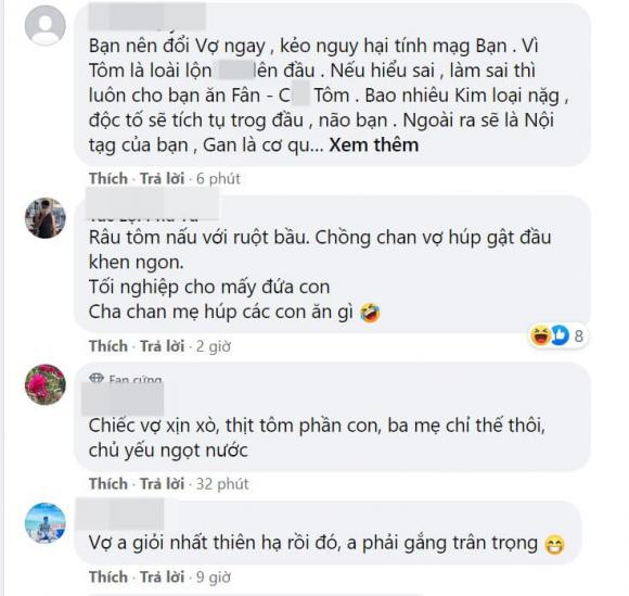 râu tôm nấu với ruột bầu, vợ vụng bề, canh bầu với đầu tôm