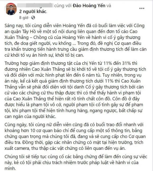 Đào Hoàng Yến, chồng cũ Đào Hoàng Yến, sao Việt