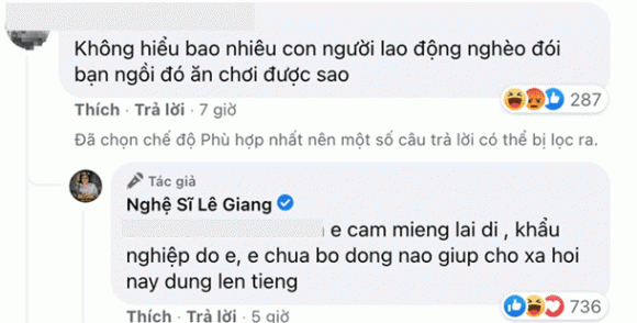 Trấn Thành, Lê Giang, sao Việt