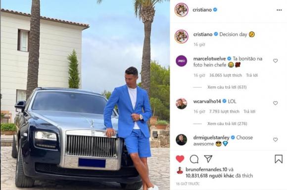 Cristiano Ronaldo khoe siêu xe mới tậu hơn 25 tỷ đồng mặc bạn gái tung ảnh khỏa thân gây ‘bão’ mạng xã hội