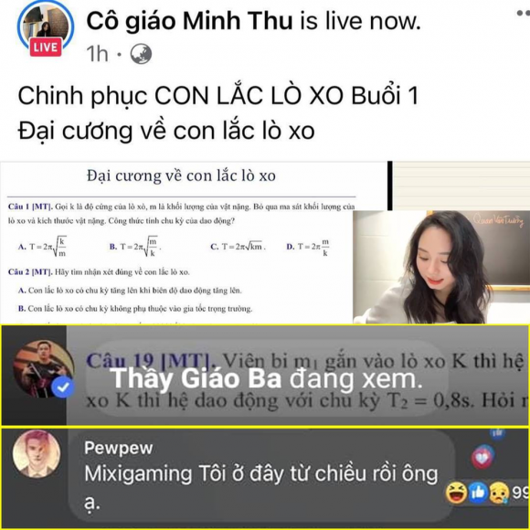 giáo viên, Vật Lý, cô giáo Minh Thu, dạy học online, Đặng Văn Lâm 