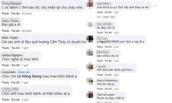 Nghệ sĩ Giang Còi, Bệnh nặng, Sao Việt