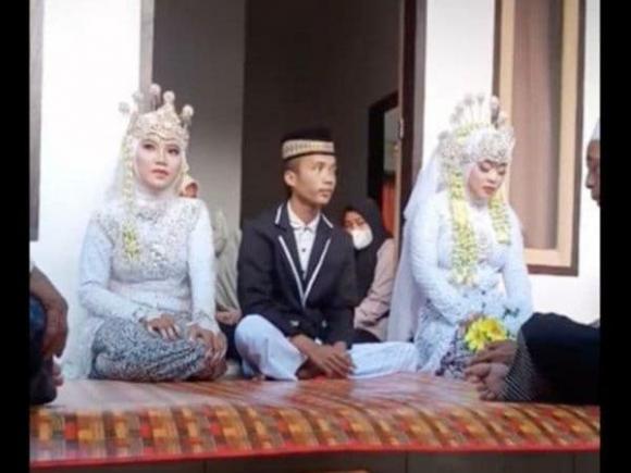 đám cưới hai cô dâu, đám cưới hai cô dâu ở Indonesia, cô dâu bảo chú rể cưới luôn tình cũ