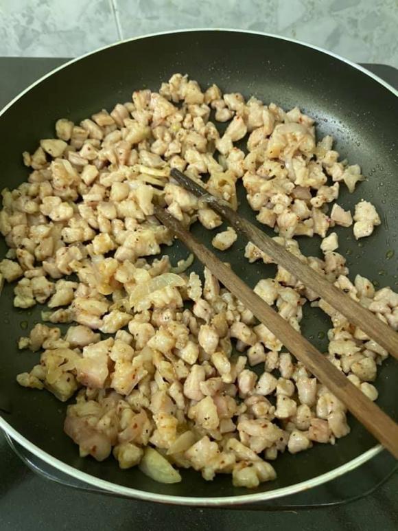 thịt heo băm xào cùng đậu phộng, món ngon từ thịt heo, thịt heo băm xào