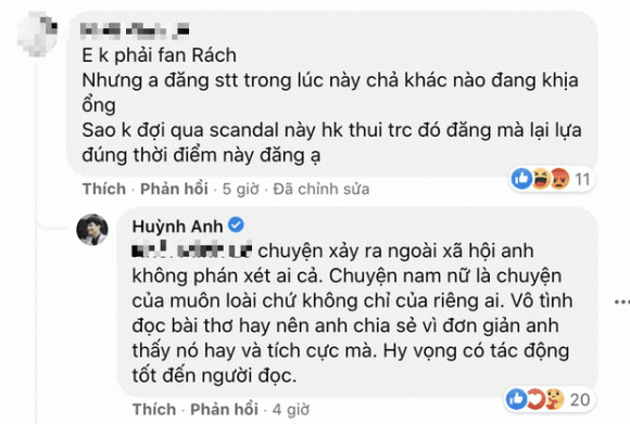 diễn viên Huỳnh Anh, ca sĩ Jack, sao Việt