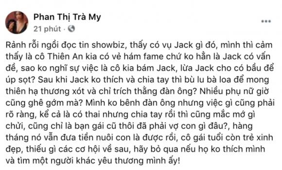 ca sĩ Jack, diễn viên Trà My, sao Việt