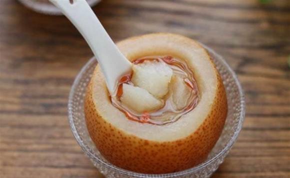 lê hấp, giảm ho, quả lê, chữa ho