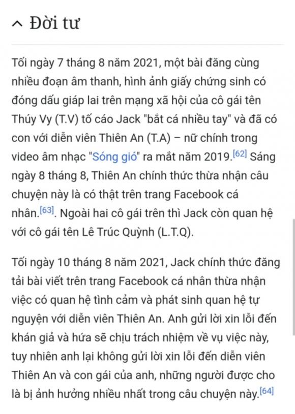 jack, thiên an, sao việt