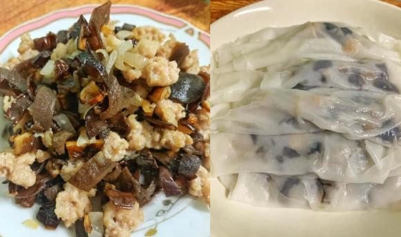 bánh cuốn, cách làm bánh cuốn, cách làm bánh cuốn bằng chảo 
