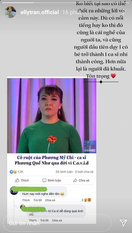 Elly Trần, cô ruột Phương Mỹ Chi, ca sĩ Quế Như qua đời,