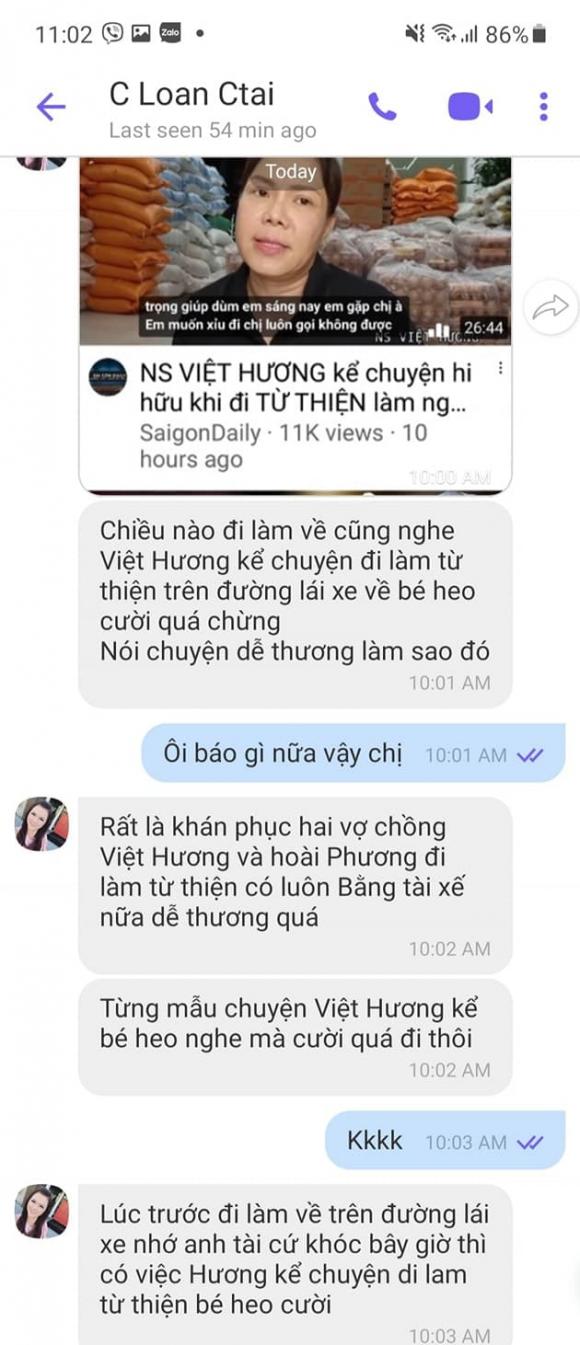 Việt Hương, Ca sĩ Phương Loan, Hoài Phương, Làm từ thiện
