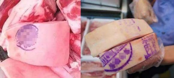 dấu kiểm định, thịt lợn, an toàn thực phẩm, có ăn được vết mực dấu kiểm định trên thịt